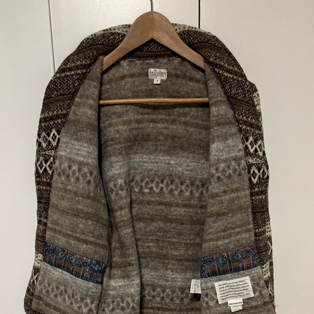 Nepenthes FWK Engineered Garments Fleece Jacket Brown Women’s size 1 - Picture 8 of 11